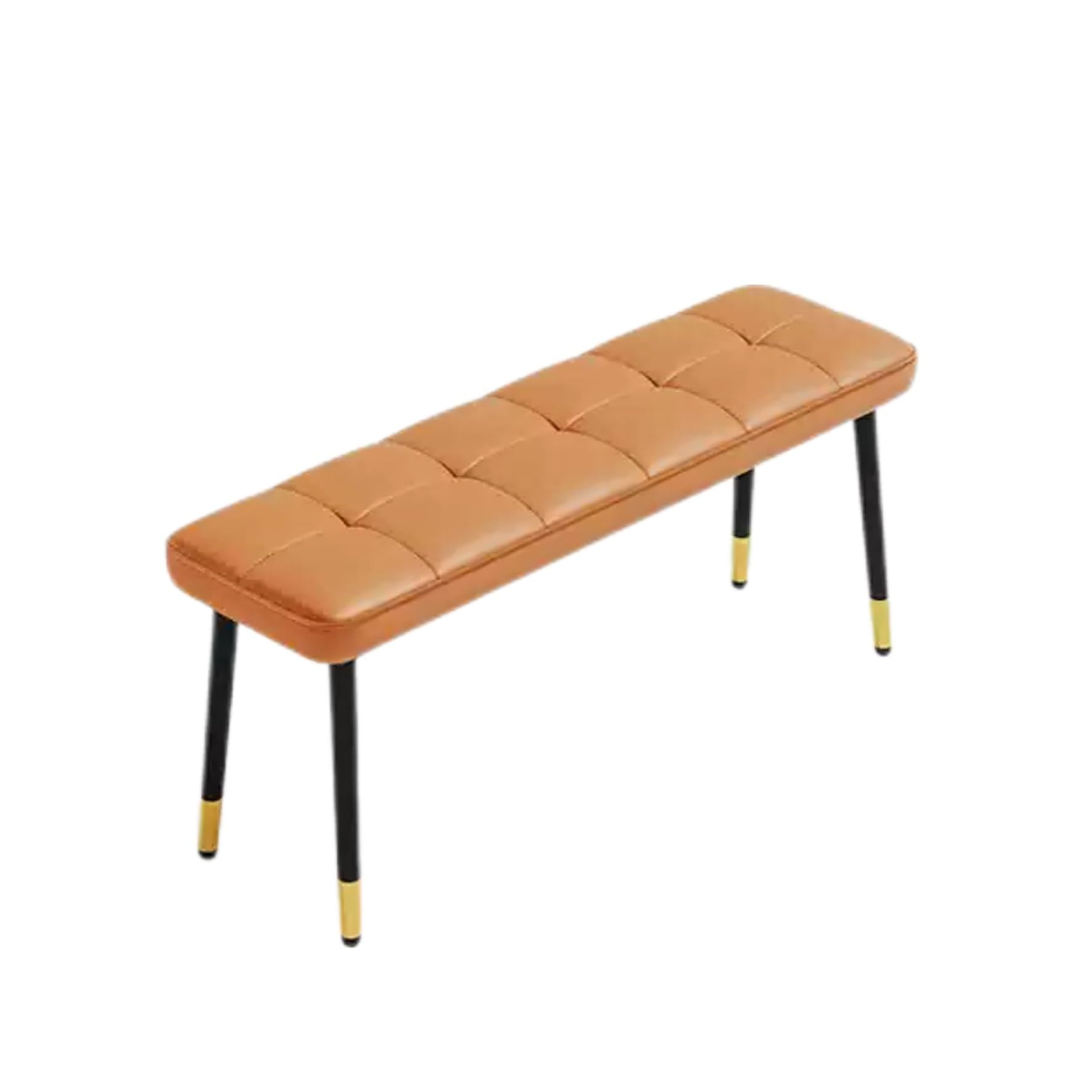 LWJSOCP Shoe Bench with Cush Metal Iron Foot Stool with Adjustable Feet for Entryway Hallway and Bedroom