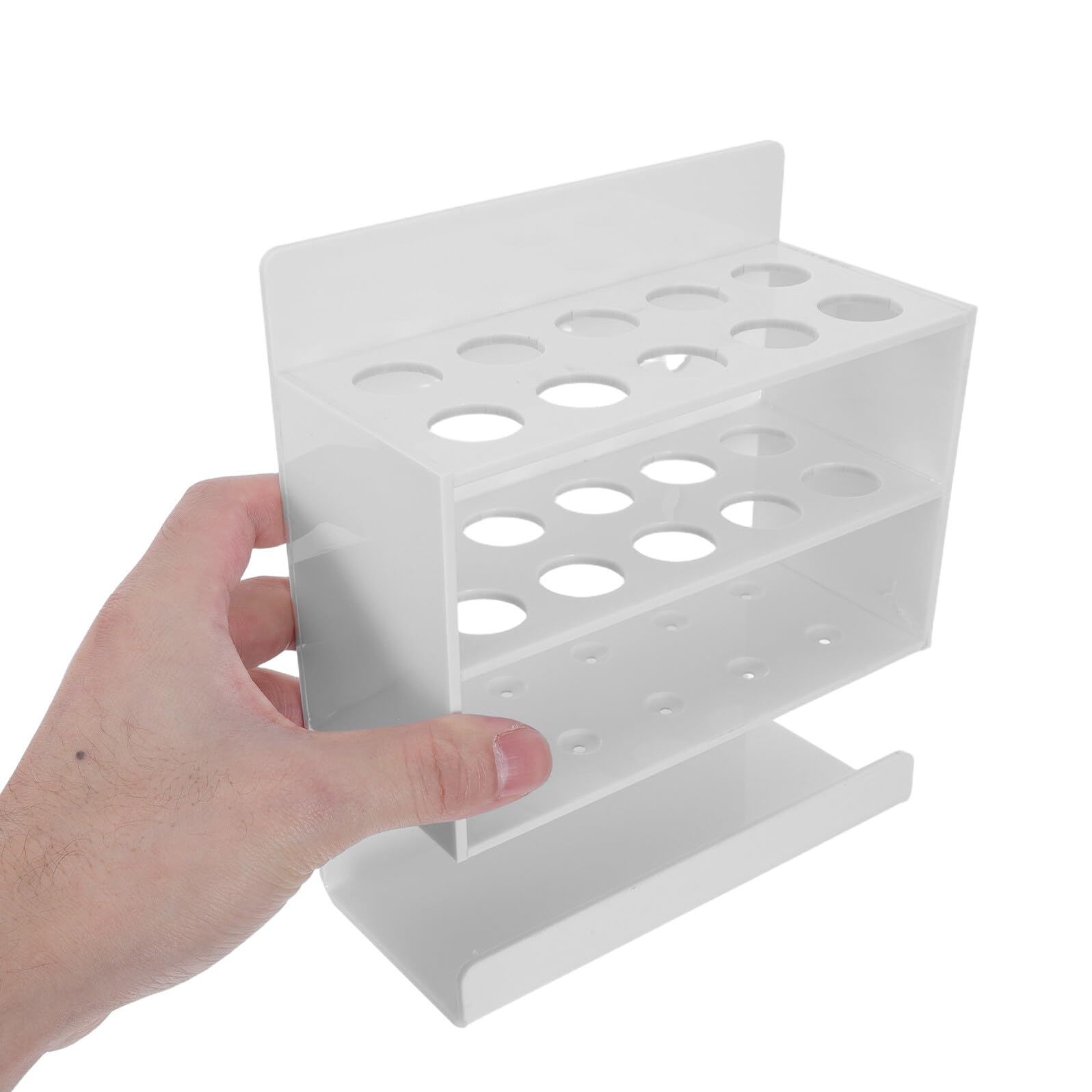 Portapenne in Acrilico Bianco per Lavagna Bianca, Scatola Porta Pennarelli Stabile Base Robusta, Organizer da Scrivania Compatto per Ufficio, Aula e Casa