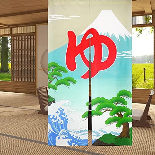 LIGICKY Japanese Noren Doorway Curtain Long Tapestry for Home Decoration 33.5 x 59 Inch Fuji Mountain Ukiyoe Hokusai The Great Wave