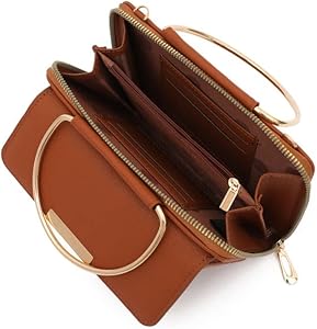 EVVE Small Top Handle Wristlet Clutch Purse,Trendy Crossbody Cell