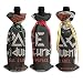 Produktbild BUXI Printing Wine Bottle Bag,Genannt Space Adventures 3Pcs Weihnachten Weinflasche Cover Geschenk Rotwein Flaschenabdeckungen Für Küche Home Decor 12x34cm