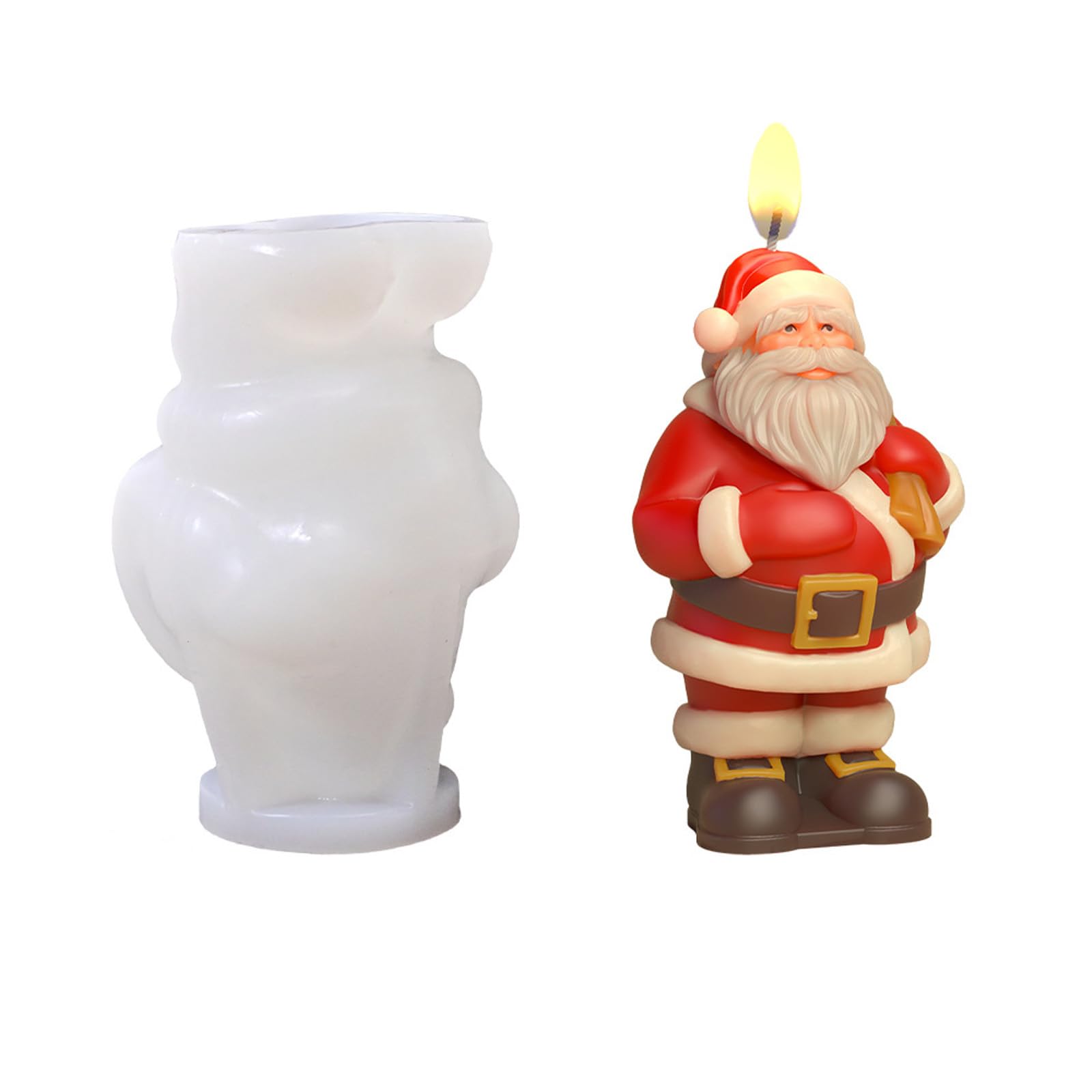 Jazuaiao Santa Molds Castings Christmas Silicone Epoxy Resin Plasters Silicone Christmas