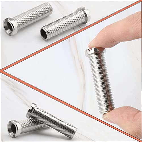 Hohlschraube Spüle, 4 Stücke 35mm Hohlschraube für Siebkorbventile, Edelstahl-Abflusssiebschraube für Ventilabläufe mit 1.5 und 3.5, Ablaufventil Spüle, Ablauf Garnitur Zubehör