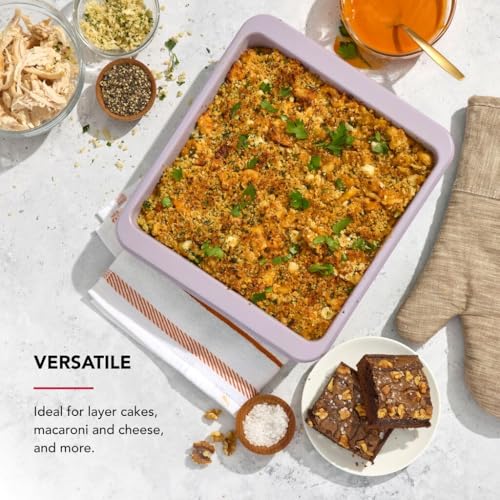 Image of KitchenAid 9-In Nonstick Aluminized Steel Square Cake Pan, Dishwasher Safe, Wildflower