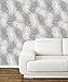 CWV Wallcoverings M0923 Papel pintado, Gris y blanco, Full Roll