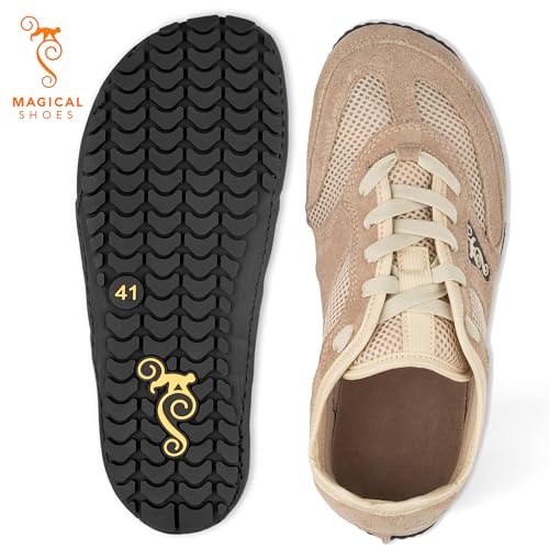 Miniatura 3 de Magical Shoes Zapatos Descalzos Para Mujeres, Zapatos Deportivos De Piel Ligeros, Zapatos Minimalistas Transpirables, Barefoot Shoes, Talla 37 Hot Sun Beige, Explorer 2.0