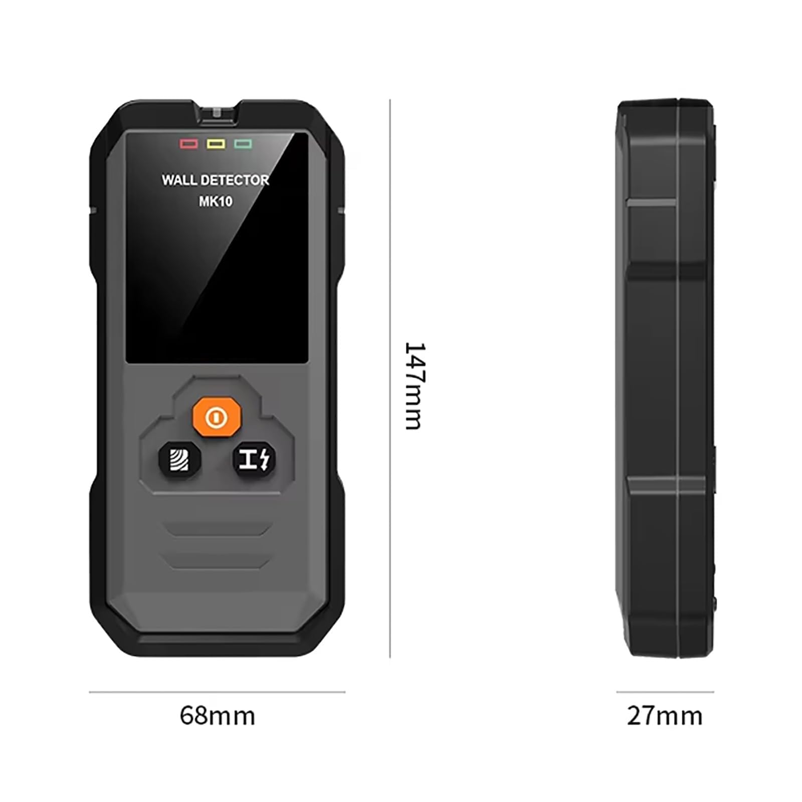 Ręczny skaner ścienny, wykrywacz kołków 4 w 1 i wykrywacz metali, wyświetlacz LCD z odczytem głębokości i lokalizator środka do drewnianych szpilek, prętów zbrojeniowych, rur miedzianych, przewodów AC
