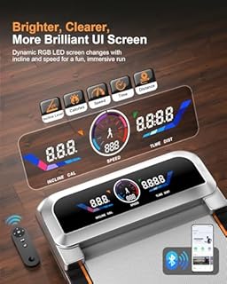 Walking Pad with 15% 12-Level Auto Incline & Handle Bar, 450 lbs Capacity UI Screen, Rayspace 3.5HP Quiet Under Desk Treadmill, Speaker, APP & Remote Control, Treadmills for Home Hiking