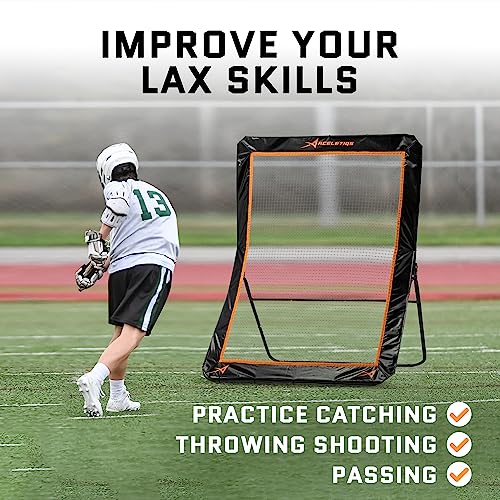 ACELETIQS Lacrosse Rebounder for Backyard 4x6 Feet Baseball Rebounder Volleyball Rebounder - Lacrosse Ball Pitchback, Throwback, Bounce Back Training Wall [Carry Bag Included] - Thumbnail 5
