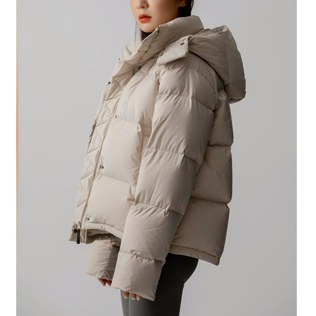 Amazon.com: MVUYO FMURY Down Jacket Women's Short White Duck Down