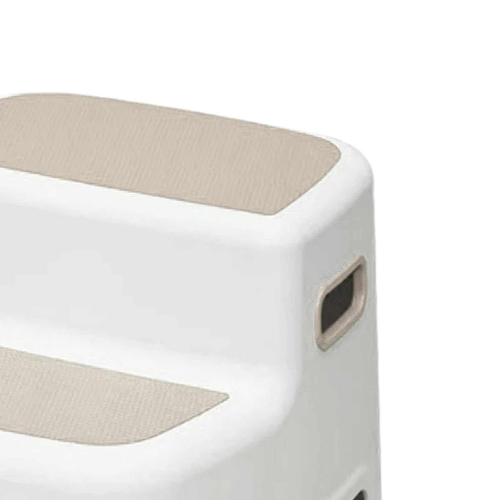 Sharplace 2-Stufen-Hocker für Hocker, rutschfest, vielseitig einsetzbar, stabil, doppelter Tritthocker für Kleinkinder, tragbarer Fußhocker für die Küche im, Grau
