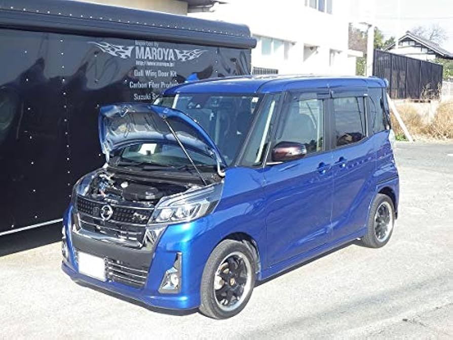 日産デイズルークス　B21A ボンネットX42 ブラック 取り付けヒンジ付き 日産デイズルークス B21A ボンネットX42 ブラック 取り付け