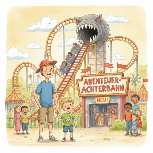 Max und die Achterbahn: Ein großes Abenteuer!: Max fährt mit Papa Achterbahn: Für mutige kleine Achterbahnfahrer und alle, die es noch werden wollen. (German Edition)