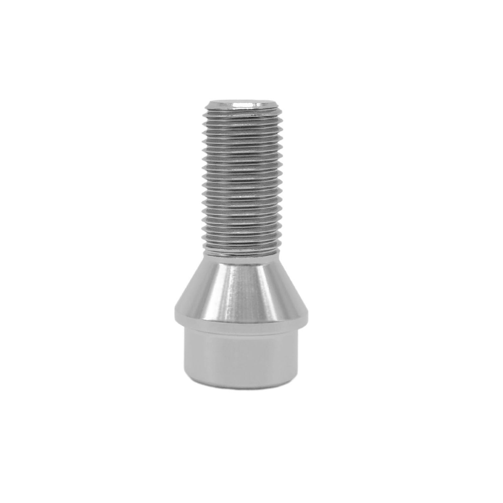 RISON-Titanium Radschrauben M12 x 1,5 x 28 Titan Torx Kopf Lug Bolts 28mm Schaft 20 Stück 6AL4V Luftfahrtqualität Kegelsitz Natur M12 x 1,5 x 28mm Lug Bolts