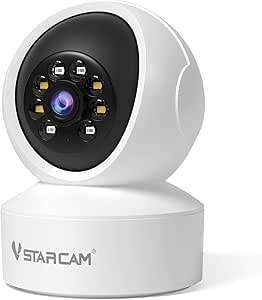 VSTARCAM Pan/Tilt Smart Security Camera, 2K QHD Dog Camera, 2.4GHz with Full Color Night Vision, Motion Detection for Baby and Pet Monitor, 2-Way Audio, Cloud & SD Card Storage(up to 256GB) 025 asin的图片