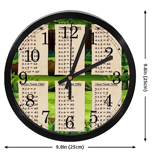 Horloge murale silencieuse à quartz décor forêt pour salon et bureau - 5