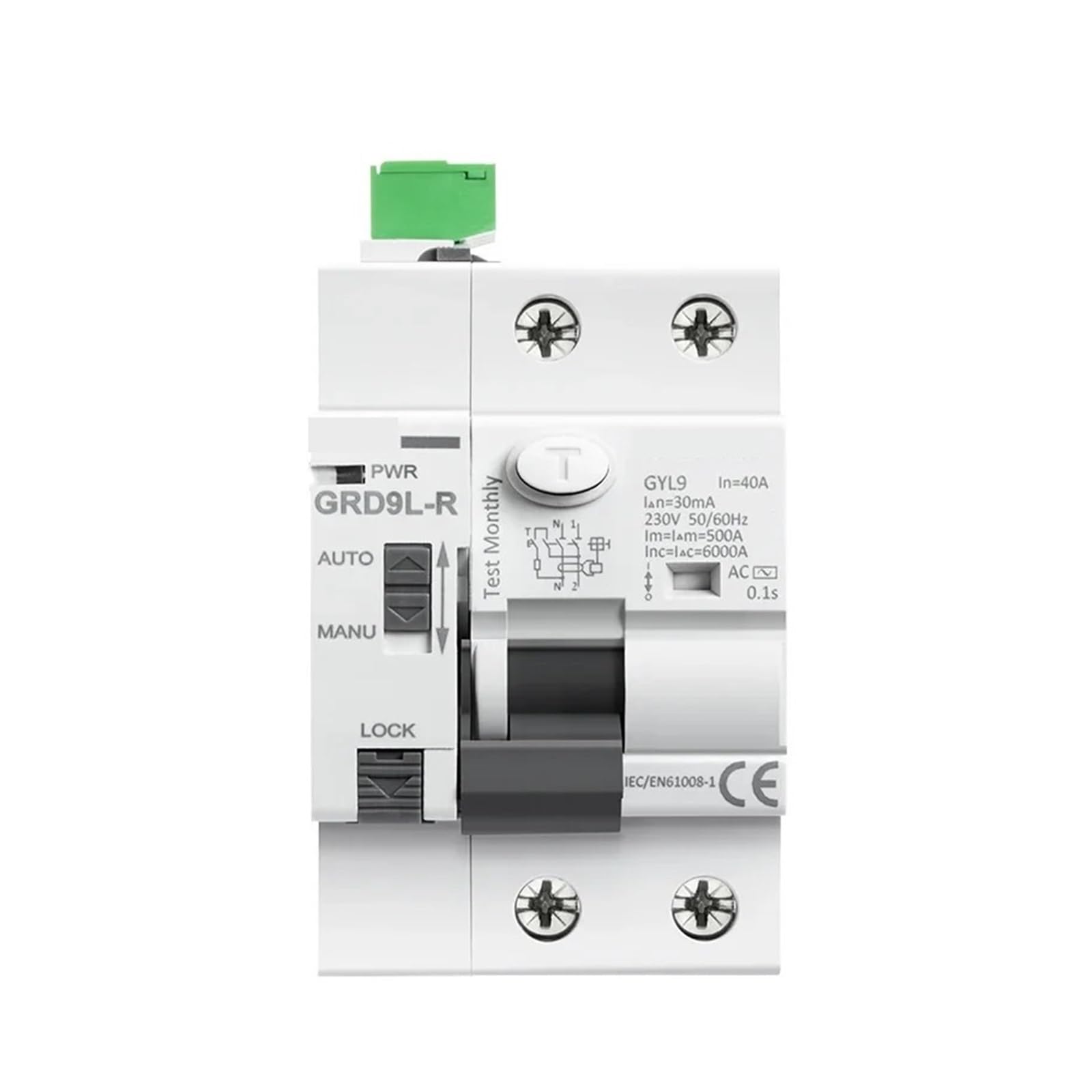 PVTLCYBI GRD9L-R-AC220V Type A-SI Leakage Circuit Breakers 2P 4P 40A 63A 30mA(A-SI 4P-63A-30mA)