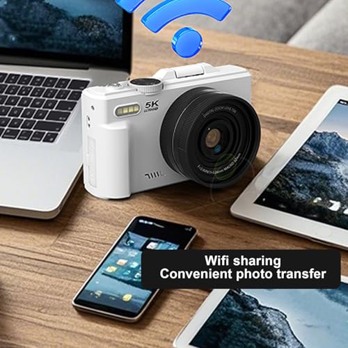 Cámara digital UHD 5K 75MP con WiFi y zoom óptico 18x miniatura 3