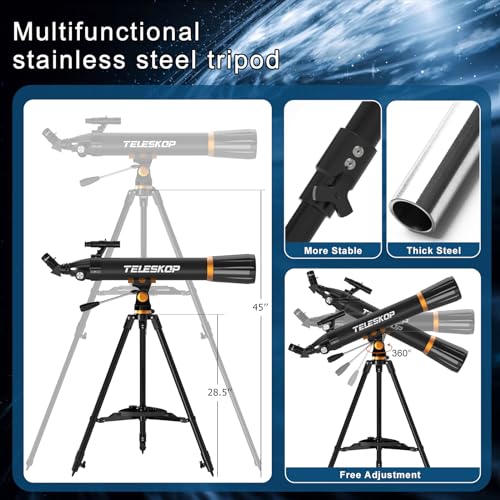 image for ABOTEC Telescope for Adults Astronomy, 90mm Aperture 800mm Refractor T