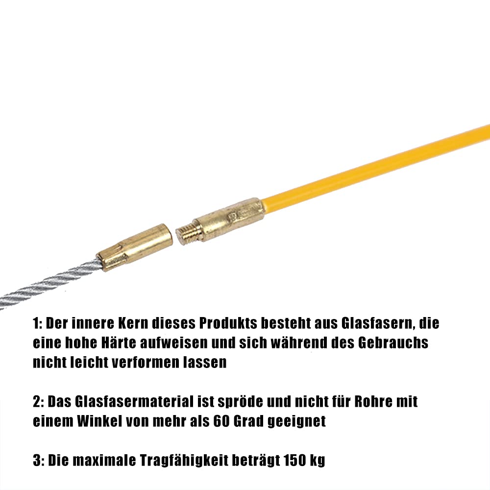 Cable de 30 metros de fibra de vidrio para herramientas de electricista