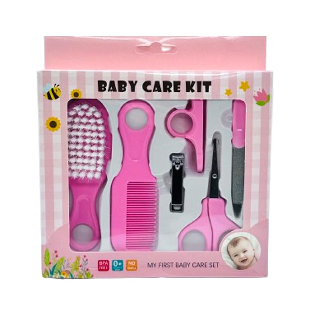 Baby Grooming Kit, Essential Care Set for Infants and Newborns (Pink)-image-47