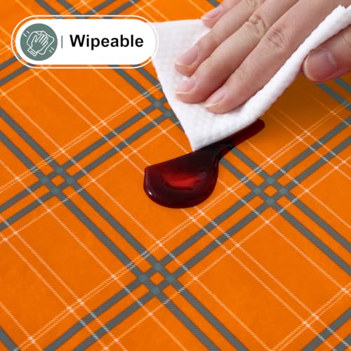 Image of misaya Rectangular Waterproof Vinyl Table Cloth, Flannel Backed Tablecloth