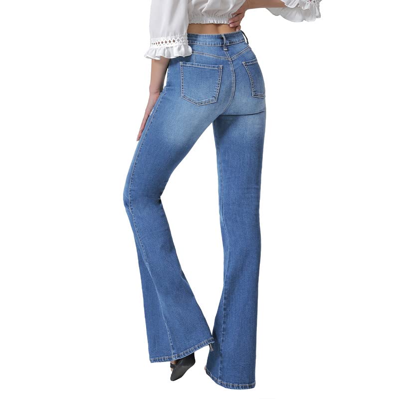 VIPONES Women's High Waisted Flare Bell Bottom Jeans - Image 6
