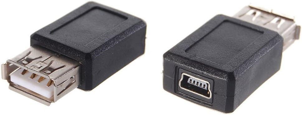 Harrista Mini USB B 5 Pin Female To USB A 2.0 Male M/F Adapter