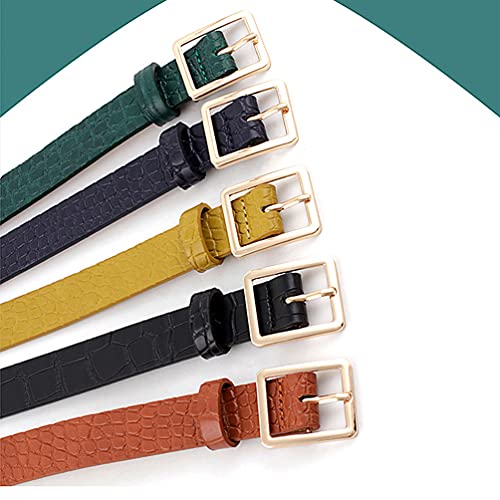 Classic Crocodile Pattern Belt for Women Skinny Leather Jeans Belts Thin Waist Belts Madrid Belt for Jeans Dresses3