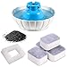 cat water foam filter + Fountain , Replacement Water 1Pcs Foam 4Pcs Premium Cotton Activated Carbon