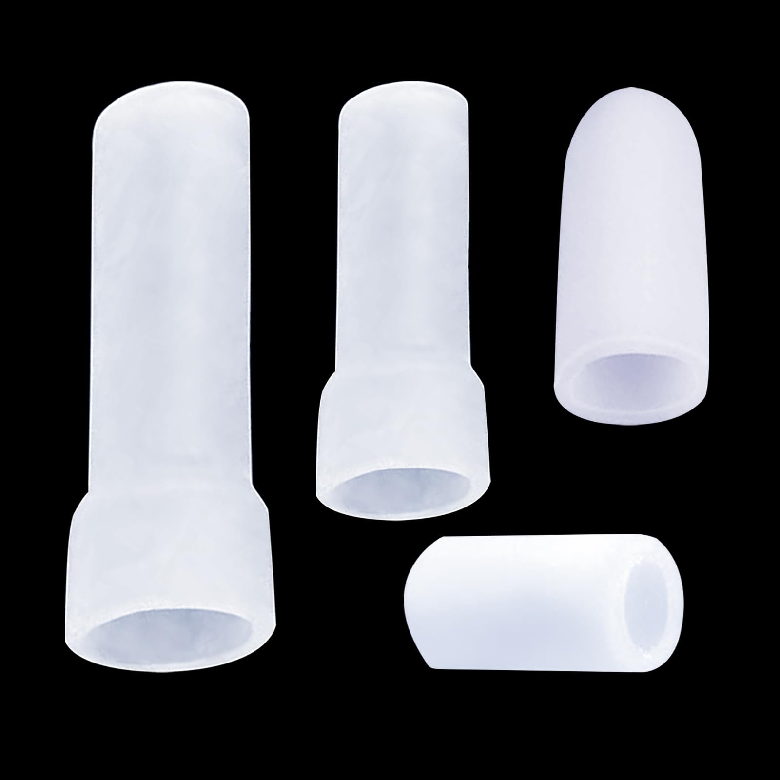 4 PCS Silicone Protective Sleeves Gel Caps - Replacement Silicone Protector Gel Cap for Extender Traction Devices and CPAP Devices, Cuttable Silicone