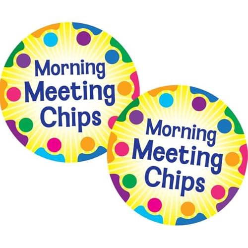 Really Good Stuff Morning Meeting Chips For Kids - Conversation Starters For Prek Through Elementary Classrooms - Students Learn & Improve Communication, Listening, & Vocabulary Skills - Sturdy & Waterproof - Included: 40 Unique Meeting Chips, 6Cm #TOP3