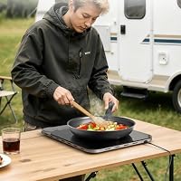 TOKIT Induktionskochfeld 2100W, 16mm Ultradünn Induction Hob 9 Heizstufen, Induktionskochplatte NFC-Online-Rezept, Tasten-Steuerung Induction Cooker Für Küche, Wohnheim, Camping (Grau) – Ansicht 9