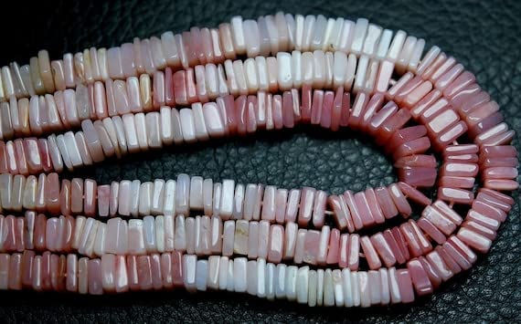 Perles pink opal square heishi cut LKBEADS en pierre naturelle pour éveiller votre créativité