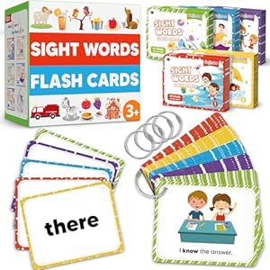 Gojmzo Sight Words Flash Cards Kindergarten Preschool Learning Activities, Homeschool Supplies for Kids Ages 4-8, 220 Dolch Sight Word Reading Spelling Games Learning Toys for 3 4 5 Year Old Toddlers