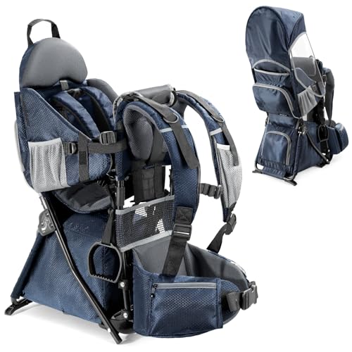 besrey Zaino Porta Bambino Trekking Montagna (Blu scuro)