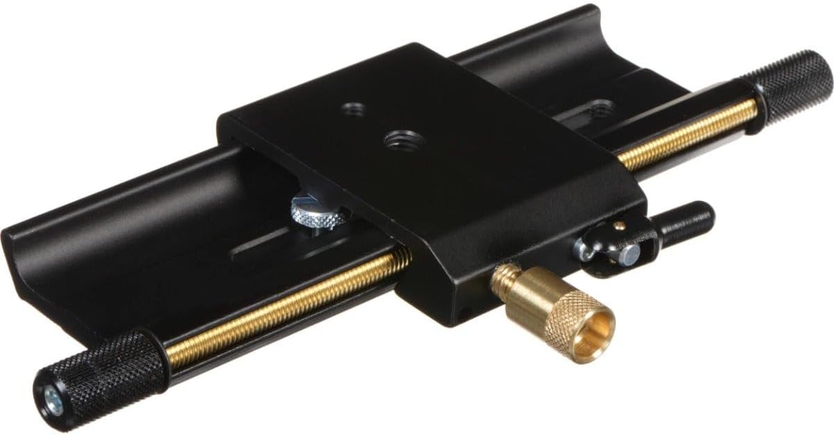 Manfrotto 454 Micrometric Positioning Sliding Plate - Replaces 3419 -Black