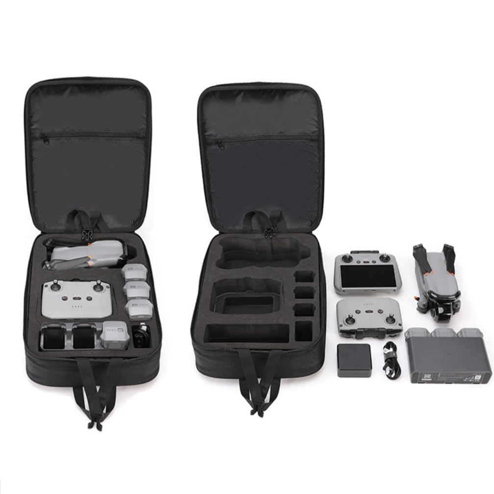 Zaino da viaggio per DJI AIR 3S, custodia da trasporto per drone DJI AIR 3S Fly More Combo e RC 2, custodia per batteria zaino nero (37 x 27 x 12,5 cm)