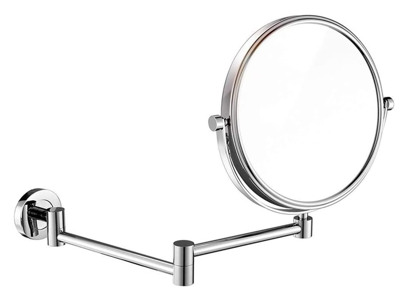 Miroir de maquillage mural pliable de 6 pouces avec miroir double face grossissant 3X