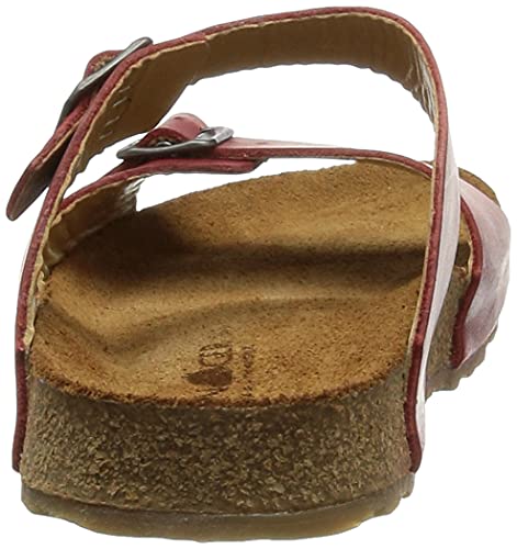 HAFLINGER Unisex Children's Organic Andrea T-Clip Sandals, Madras Red 775, 11.5 Little Kid3