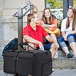 120L Foldable Collapsible Waterproof Travel Duffel Bag for Men and Women with Shoe Compartment - Image 2