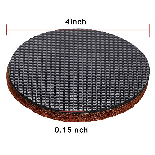 Carkio Black Anti Slip Furniture Pads 8 Pcs 4" Rubber Feet-Furniture Floor Protectors Round Furniture Grippers Pads Self Adhesive Rubber Feet Furniture Pads For Keep In Place Furniture On Floor #TOP1