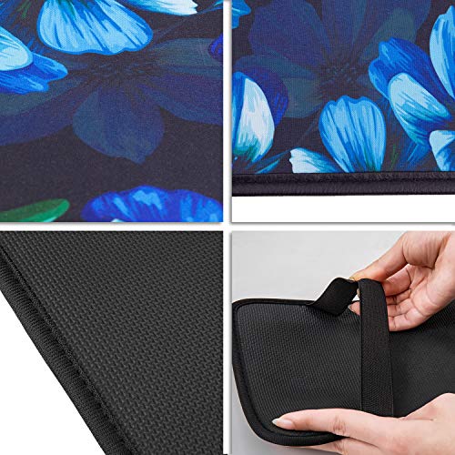 Evankin Aqua Flower Print Center Console Armrest Cover Pad, Universal Fit Most Car Truck SUV Sedan, Fashion Design Vehicle Armrest Cover Protector(Aqua Flower)