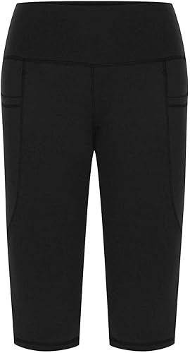 Miniatura 6 de Uillui Leggings capri con bolsillos para mujer, con control de abdomen, elásticos, de cintura alta, pantalones de yoga, entrenamiento de verano,