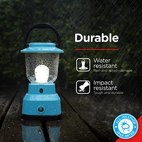 Enbrighten Led Large Camping Lantern, Battery Powered, Usb Charging, 800 Lumens, 200 Hour Runtime, Carabiner Handle, Hiking Gear, Emergency Light, Blackout, Storm, Hurricane,Teal #TOP4