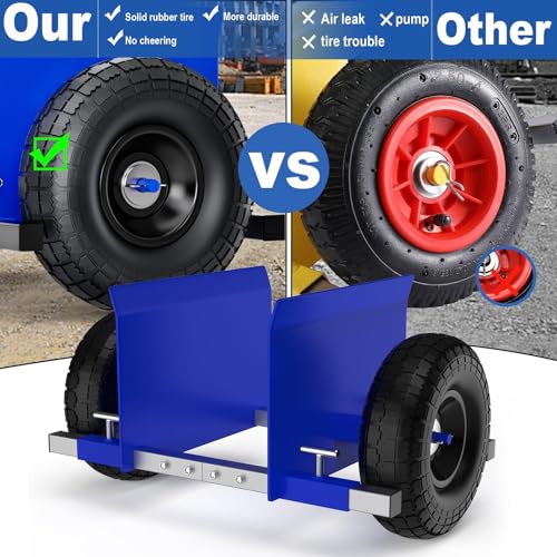 Heavy Duty Panel Dolly 453 kg, opony z pełnej gumy do płyt kartonowo-gipsowych, sklejki, ruchomy wózek z regulowanymi płytami bocznymi, koła antywibracyjne na plac budowy i warsztaty