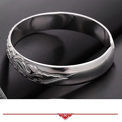 Acxico National Style Brocade Carving 50% Sterling Silver Bracelet #TOP3