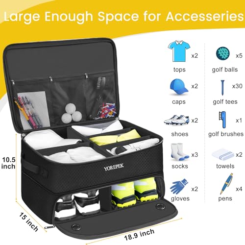 YOREPEK Large 2 Layer Golf Organizer