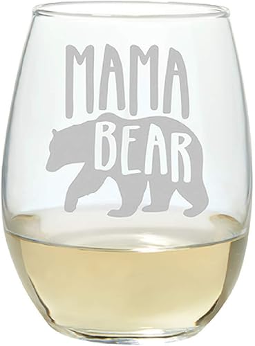 Carson 23688 Mama Bear - Copa de vino sin tallo, 17 onzas, transparente