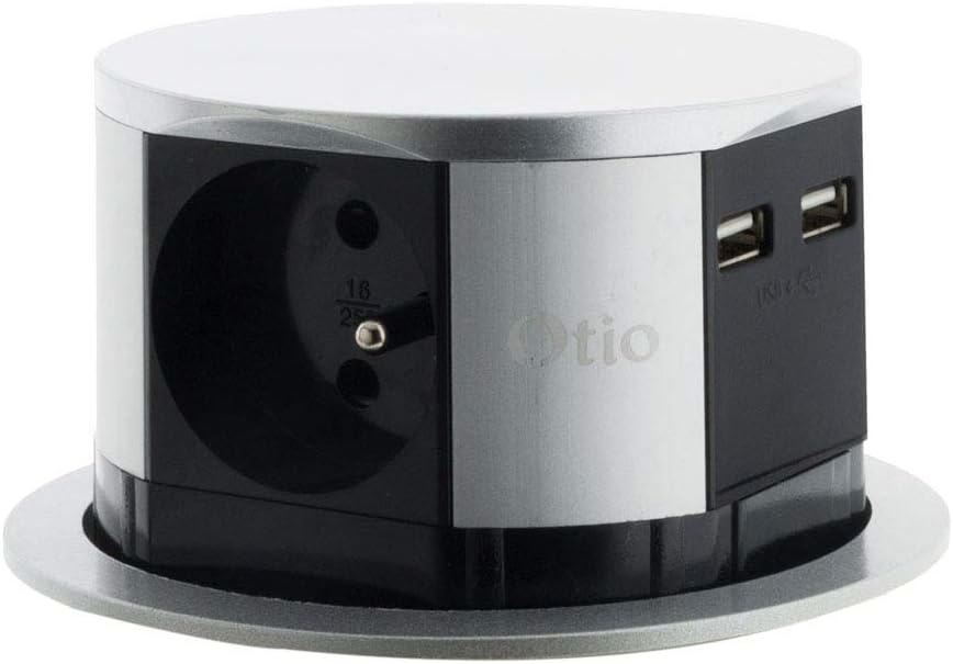 Bloc escamotable Push Compact - 3x16A + 2x USB